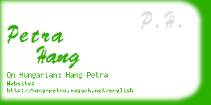 petra hang business card